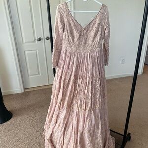 Light Pink Indian Formal Anarkali Gown